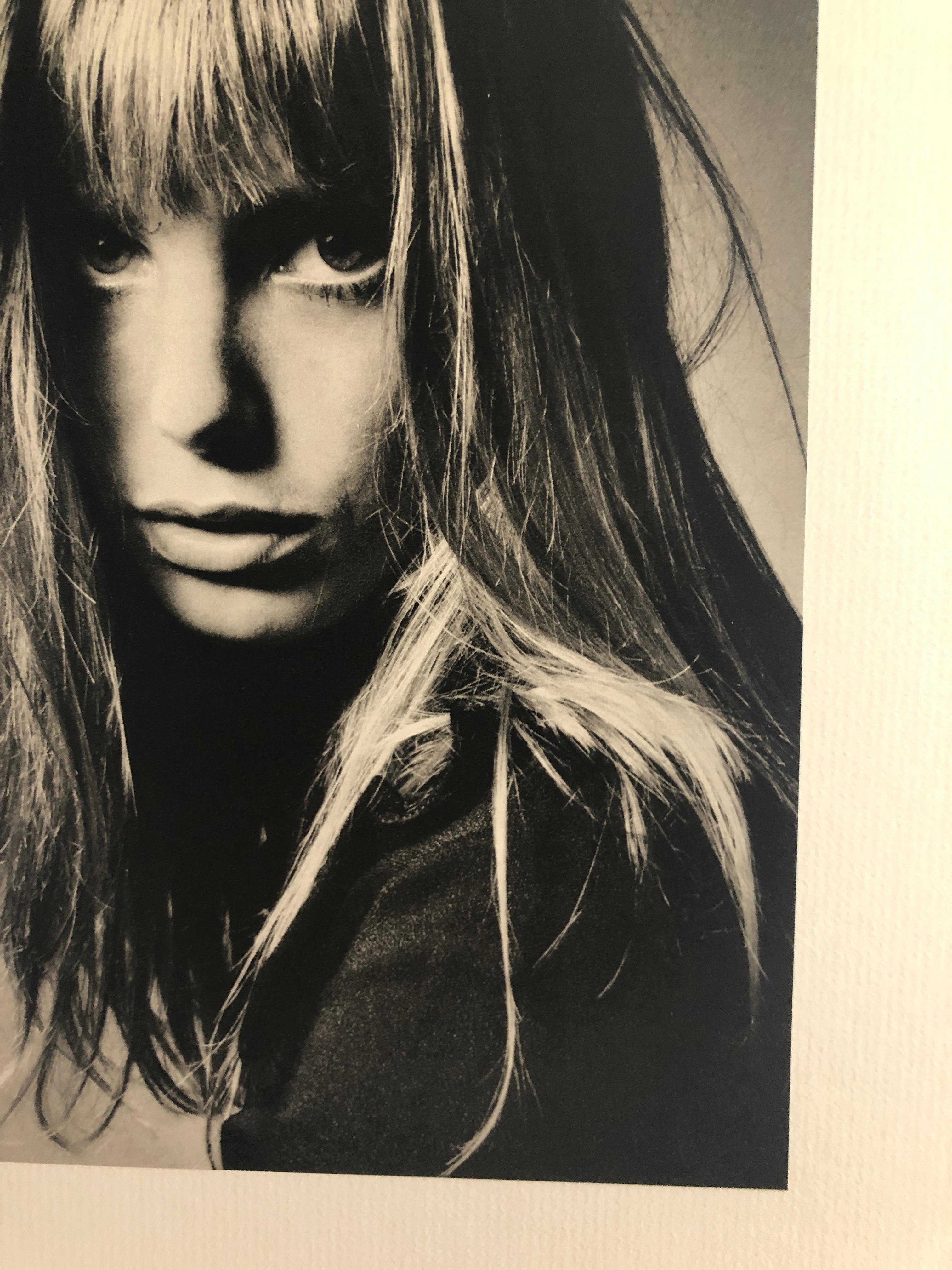 French Black and White Sheet Fed Gravure Photo by Jeanloup Sieff of Jane Birkin, 1968 For Sale