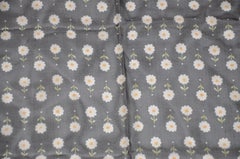 Black & White Silk Chiffon with White Floral Scarf