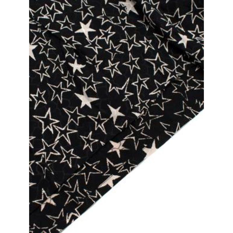 Seidenhemd mit Sternenmuster in Schwarz und Weiß im Angebot 3