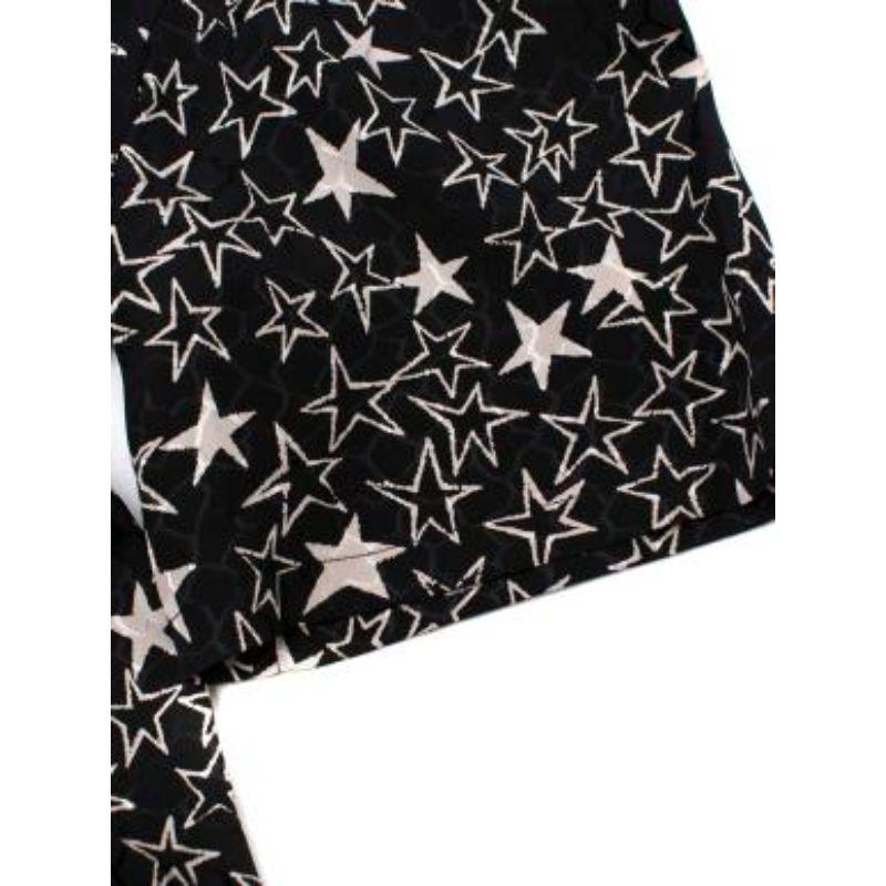 Seidenhemd mit Sternenmuster in Schwarz und Weiß im Angebot 4