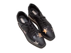 Stella McCartney, chaussures à plateforme en cuir végétal noir et blanc, taille 38