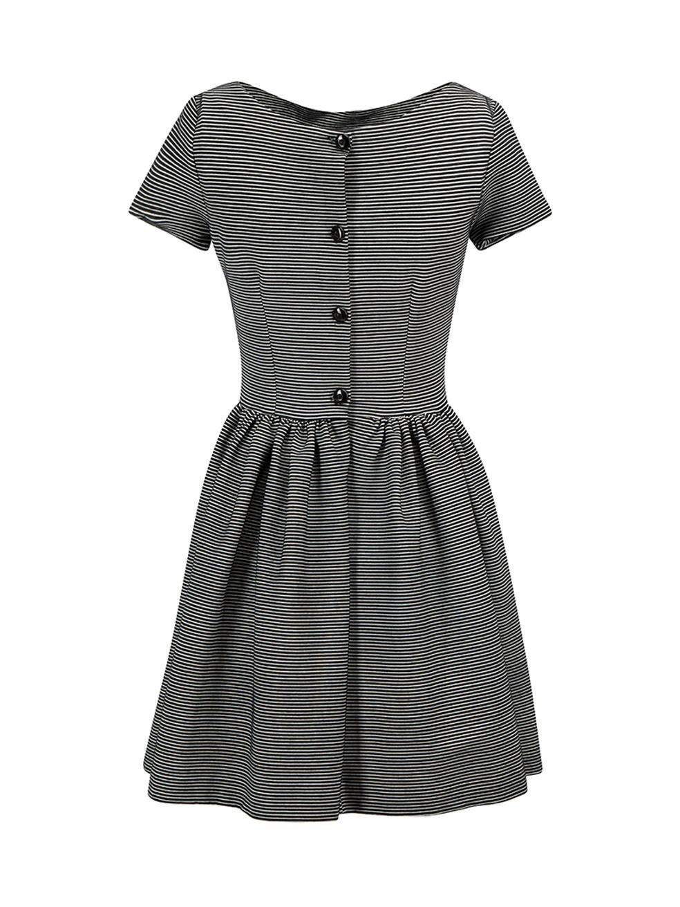 Black & White Stripe Mini Dress Size S In Good Condition For Sale In London, GB