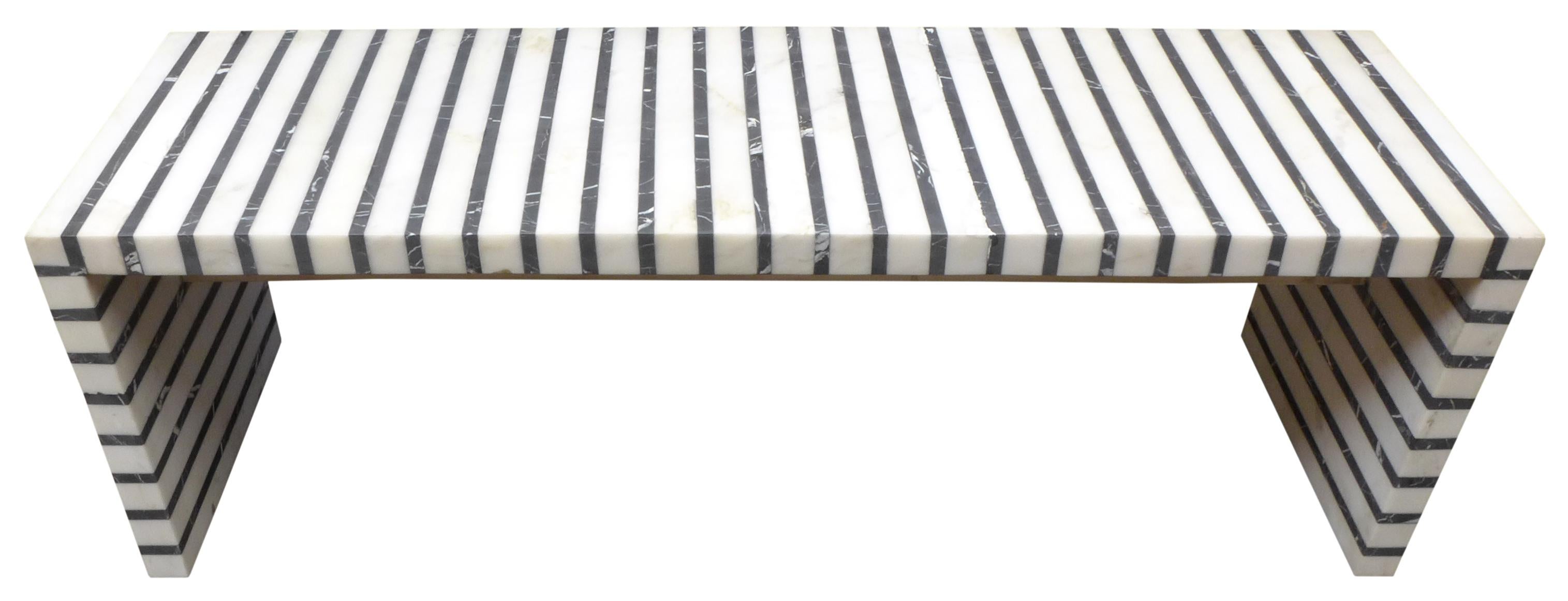 black and white stripe coffee table