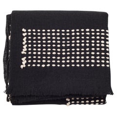 Schwarz-weiß gestreift Nussbaum Handloom Soft Yak Throw / Blanket