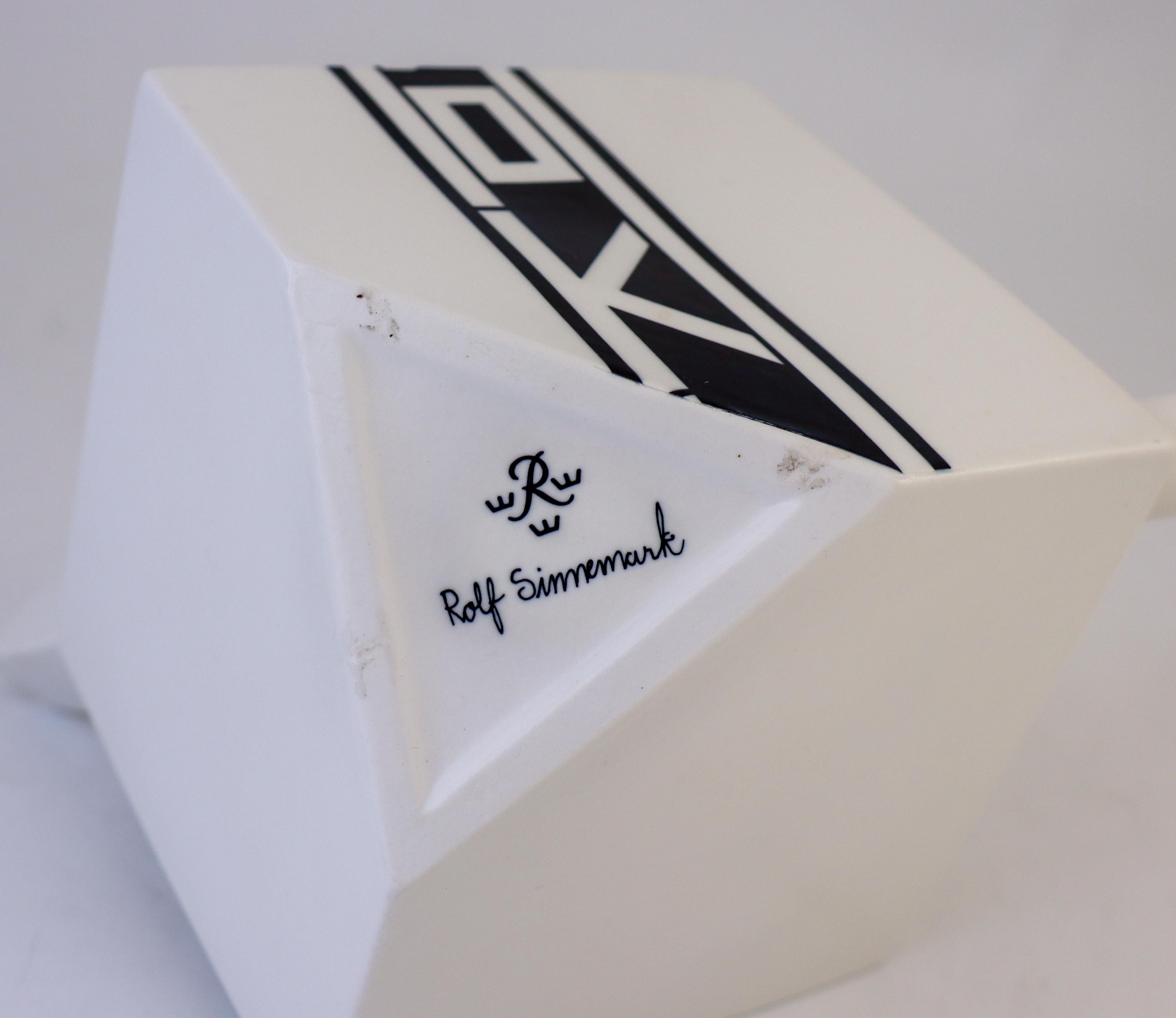 Glazed Black & White Teapot Rolf Sinnemark - 