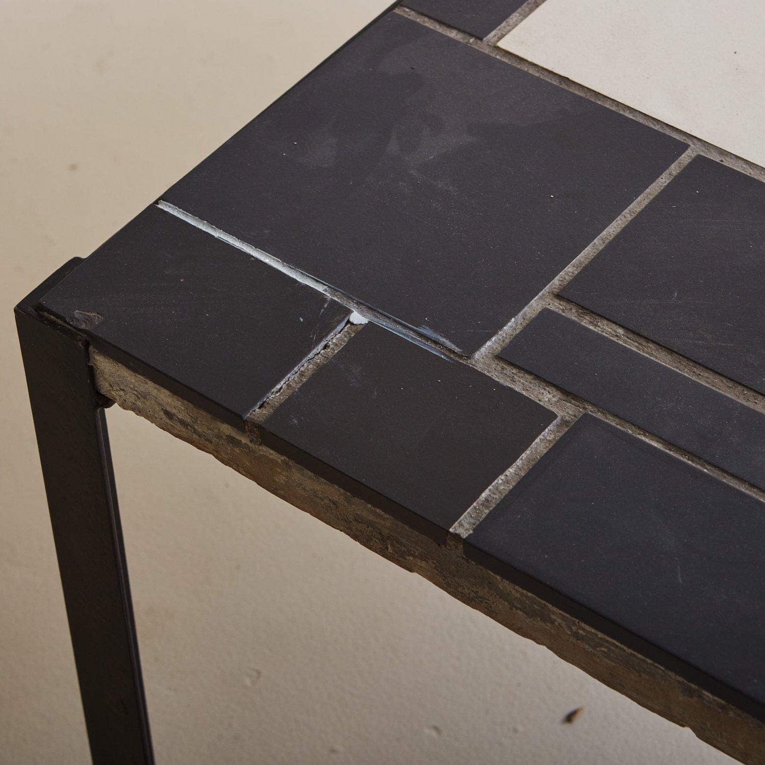 black tile coffee table