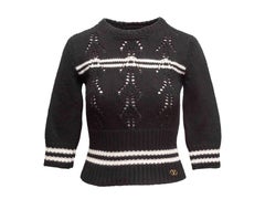 Schwarz-weiß gestreifter Valentino Pullover Größe US S