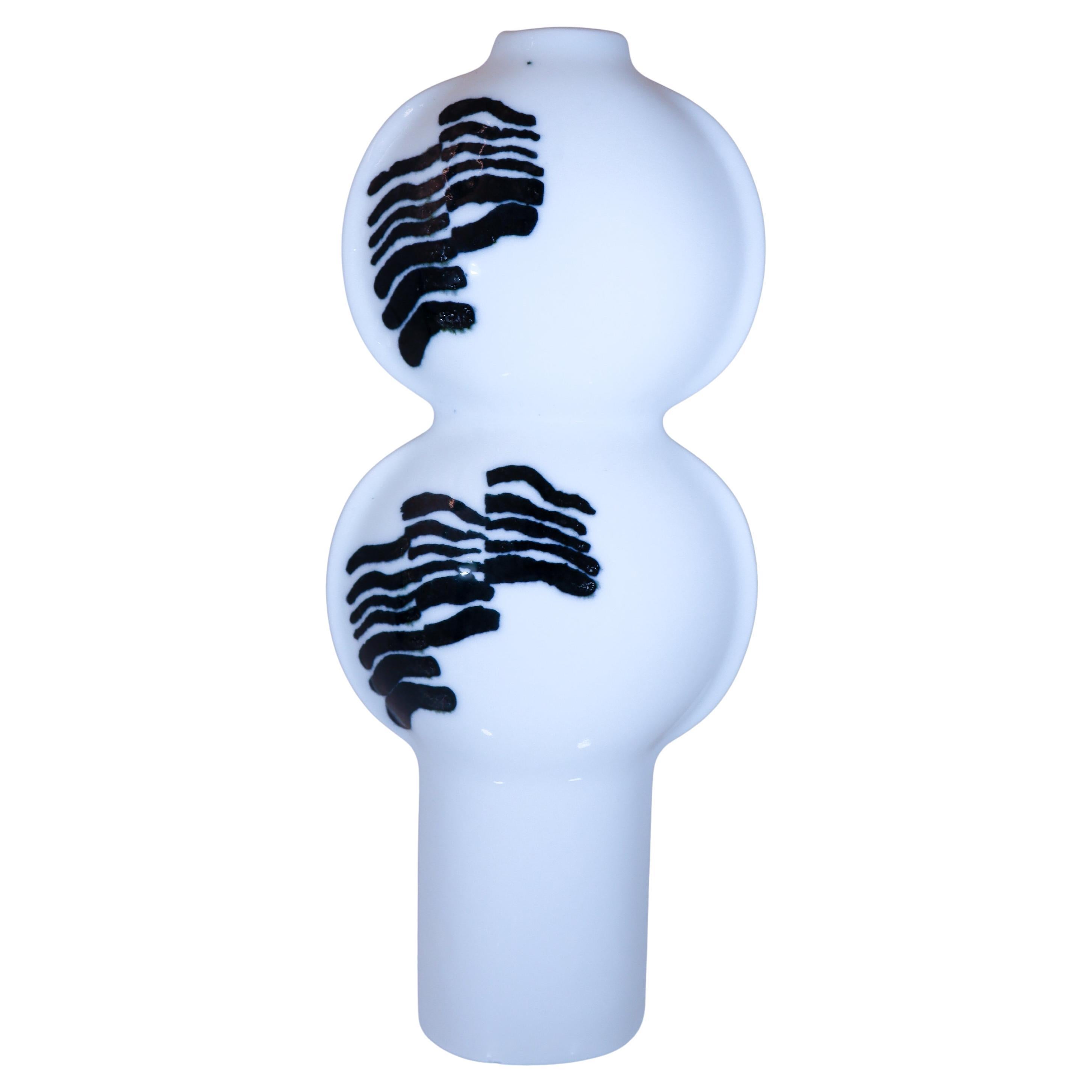 Black & White Vase - Inger Persson- Rörstrand - Midcentury Modern For Sale