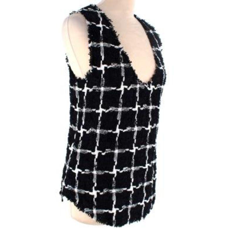 black and white windowpane pants