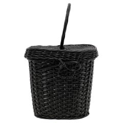 Panier en osier noir