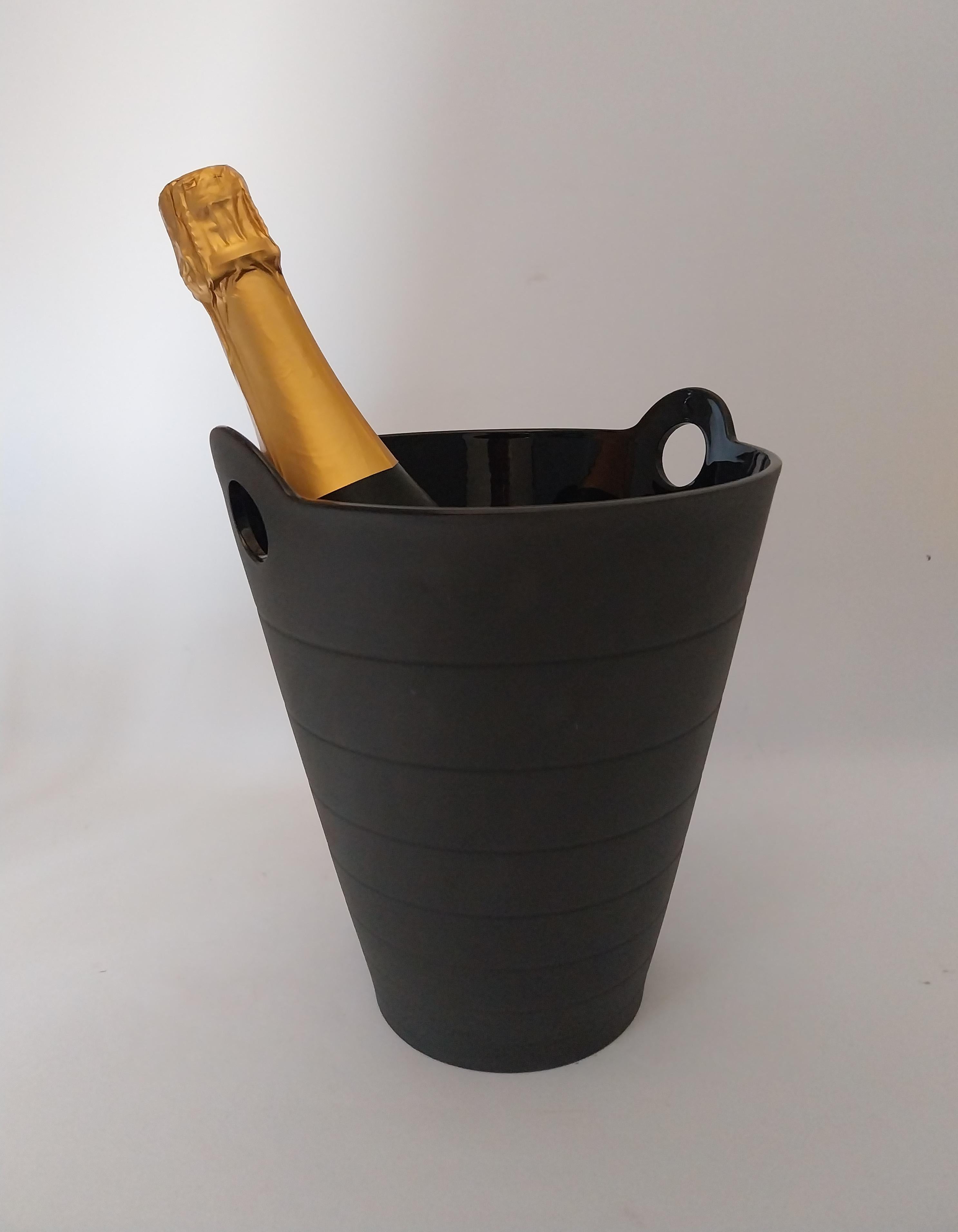 Black wine Bottle Cooler Deco Style For Sale 6