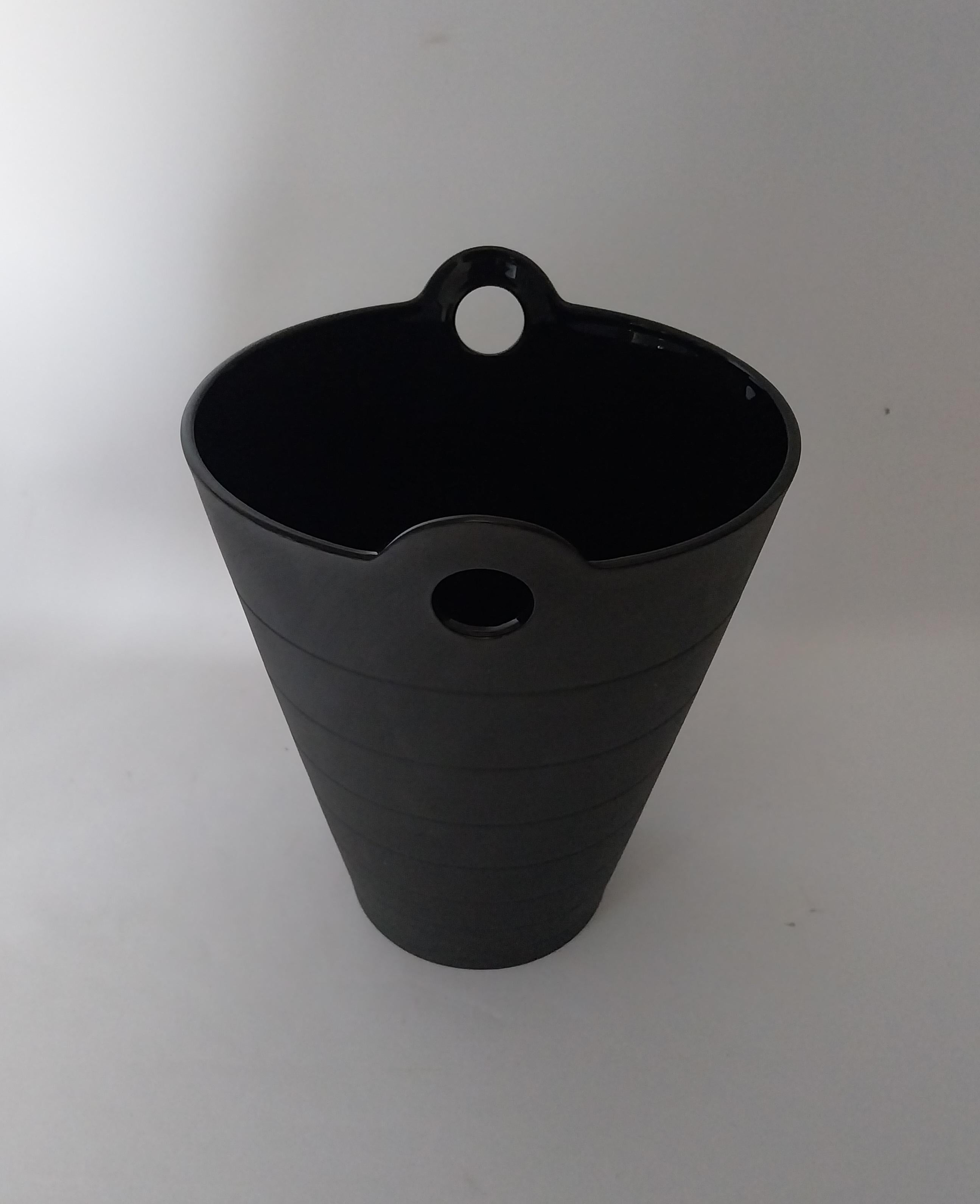 Cast Black wine Bottle Cooler Deco Style For Sale
