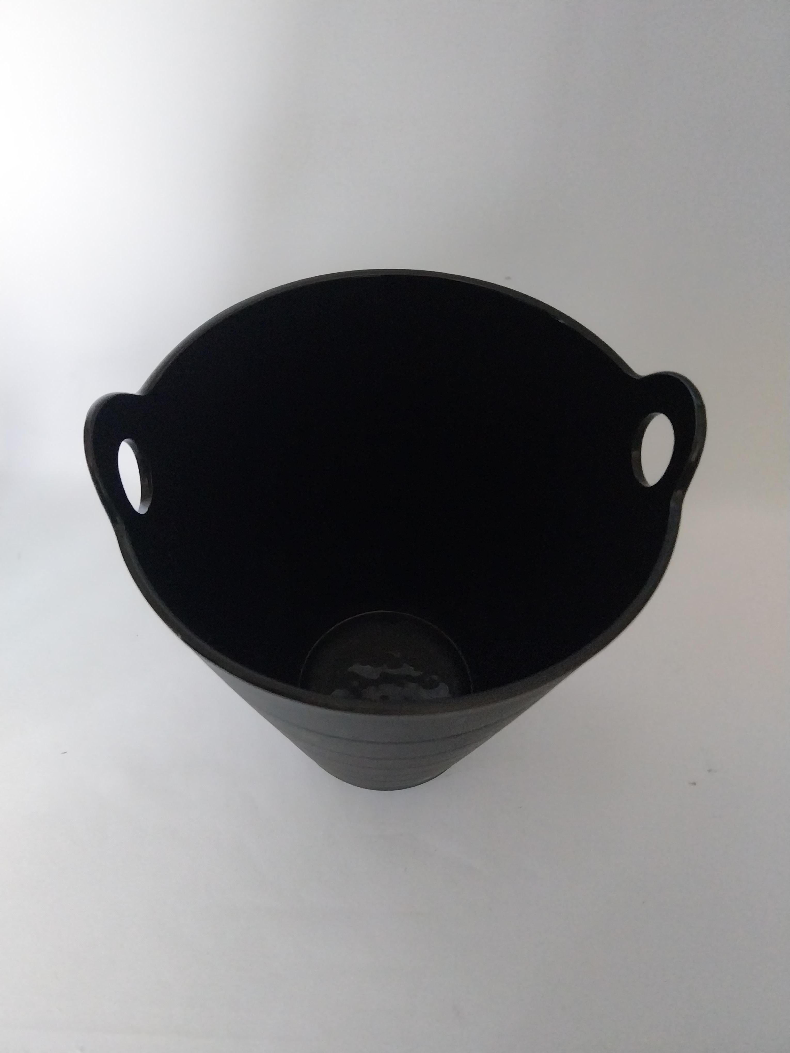 Cast Stone Black wine Bottle Cooler Deco Style For Sale