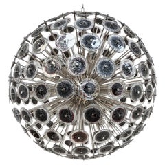 Lampadario Disco Sputnik nero con argento di Fabio Ltd