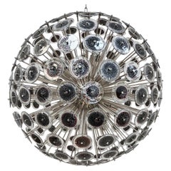 Lampadario Disco Sputnik nero con argento di Fabio Ltd