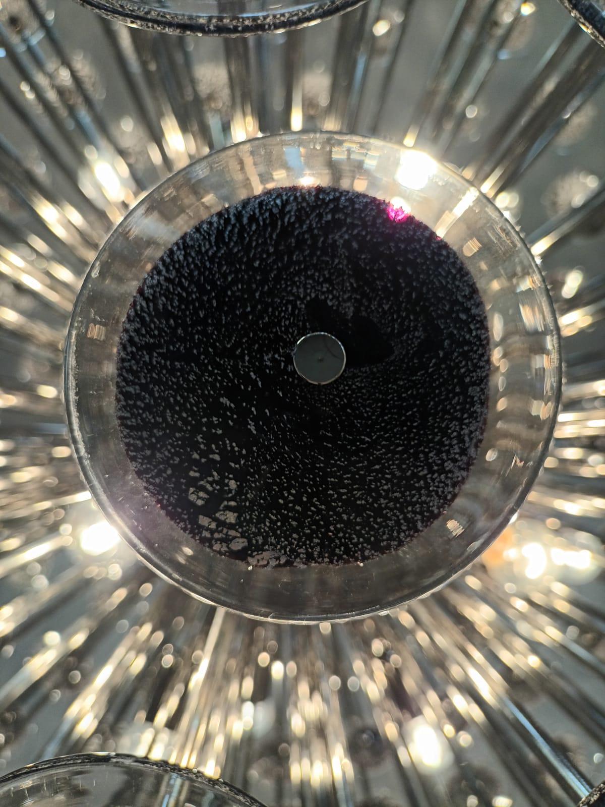 Lampadario Disco Sputnik nero con argento di Fabio Ltd in vendita 4