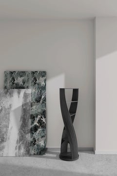 Mini MYDNA 4 Tier, Standing Shelf, Storage System in Black Wood by Joel Escalona