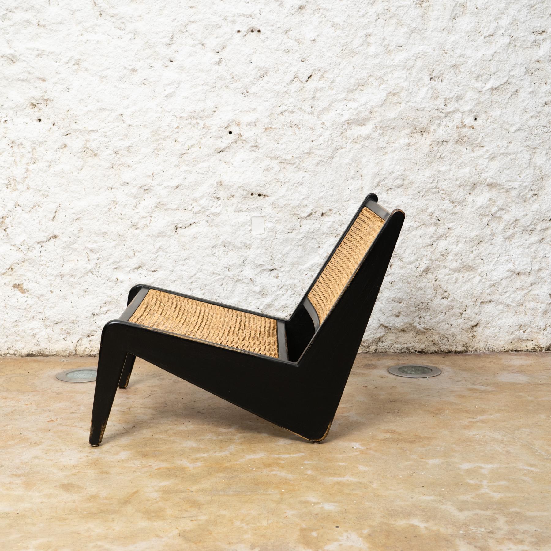 Black Wood Chair after Pierre Jeanneret, circa 1990 1