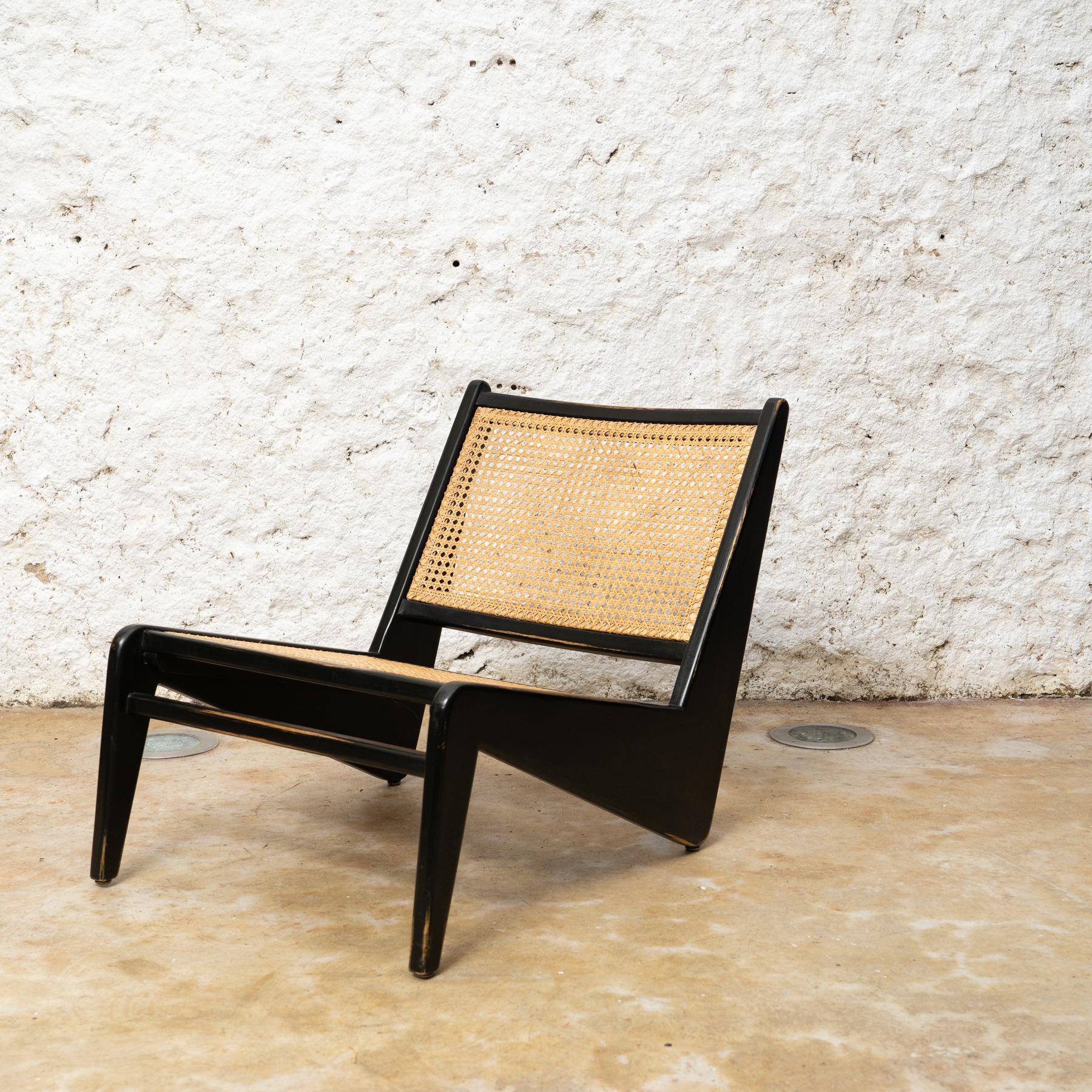 Black Wood Chair after Pierre Jeanneret, circa 1990 2