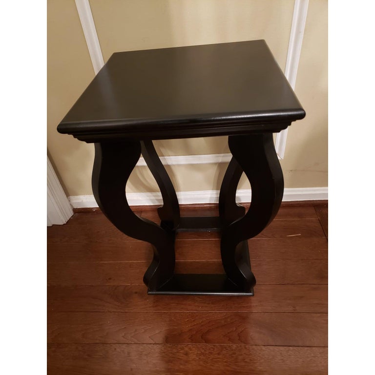 Black Wood End Table For Sale at 1stDibs