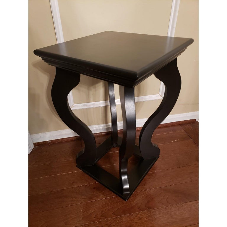 Black Wood End Table For Sale at 1stDibs