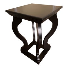 Black Wood End Table