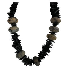 Black Wood,  Picasso Jasper Necklace