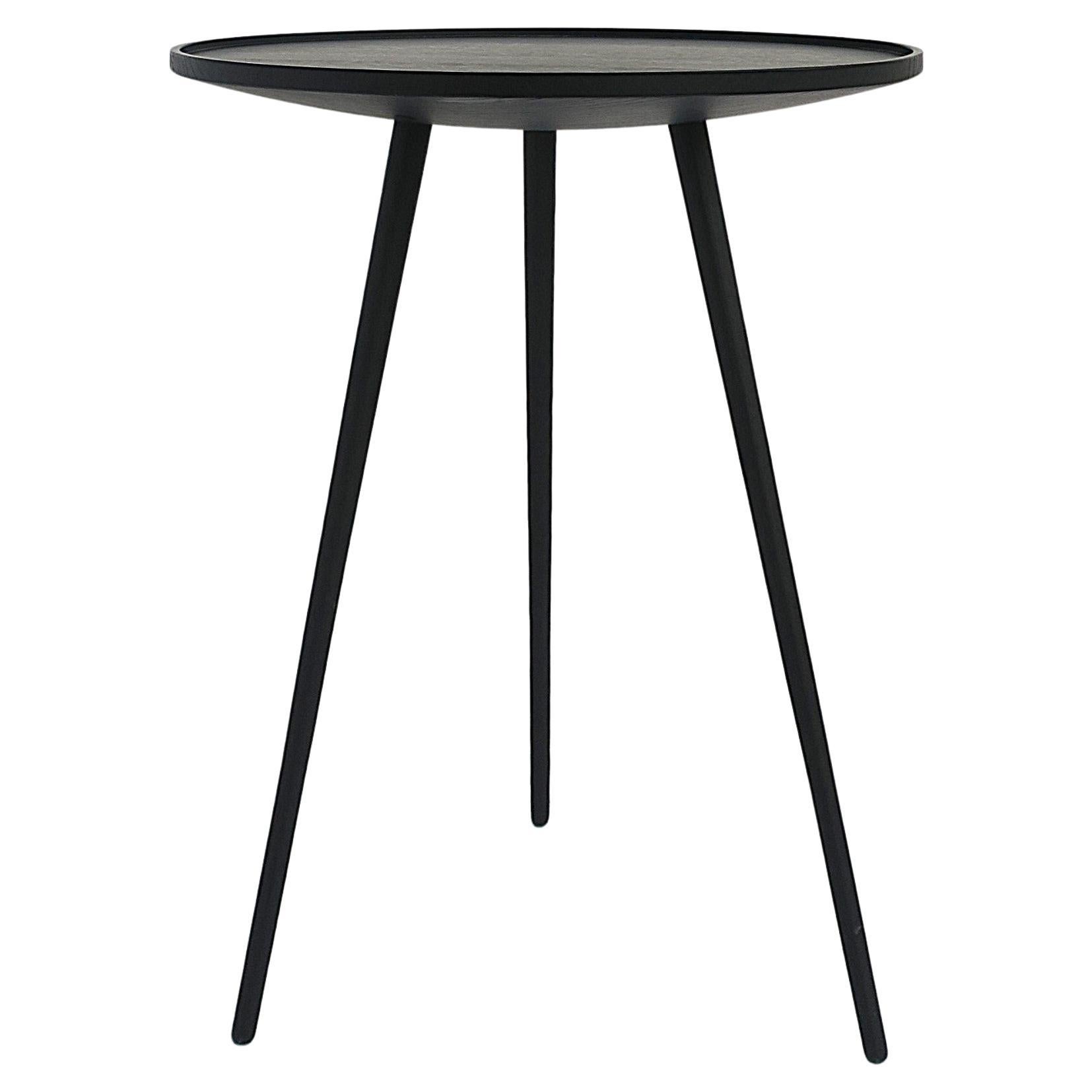 Schwarzer Wood Wood Beistelltisch