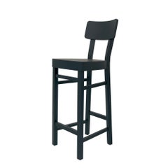 Black Wooden Bar Stool in Solid Beechwood