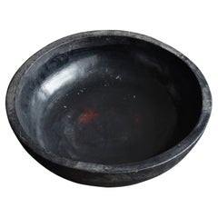 Black Wooden Bowl / Large Wooden Tool Used by Japanese Lacquer Craftsmen