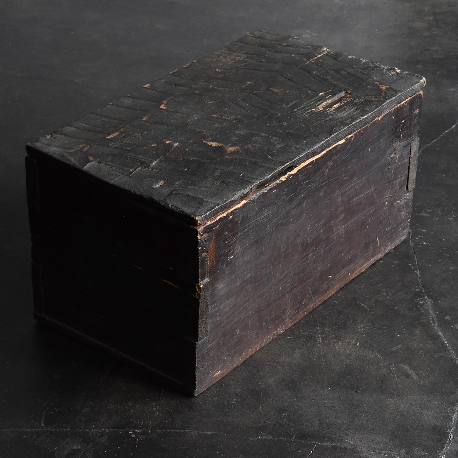 Japanese Black Wooden Box from the Edo Period '18th-19th Century' in Japan