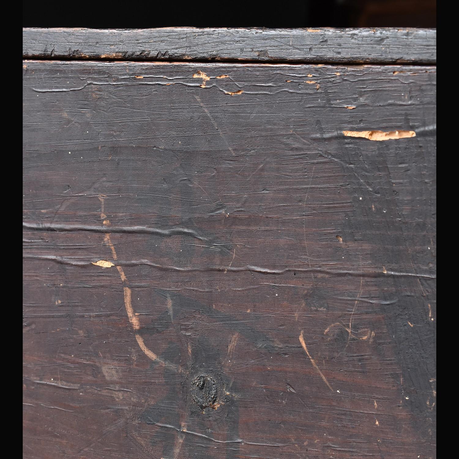 18th Century Black Wooden Box from the Edo Period '18th-19th Century' in Japan