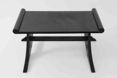Black Wooden Lacquered Art Déco Table - Italy - 1940s