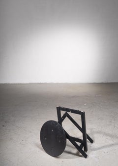Black Wooden Side Table or Stool, Germany, 1920s