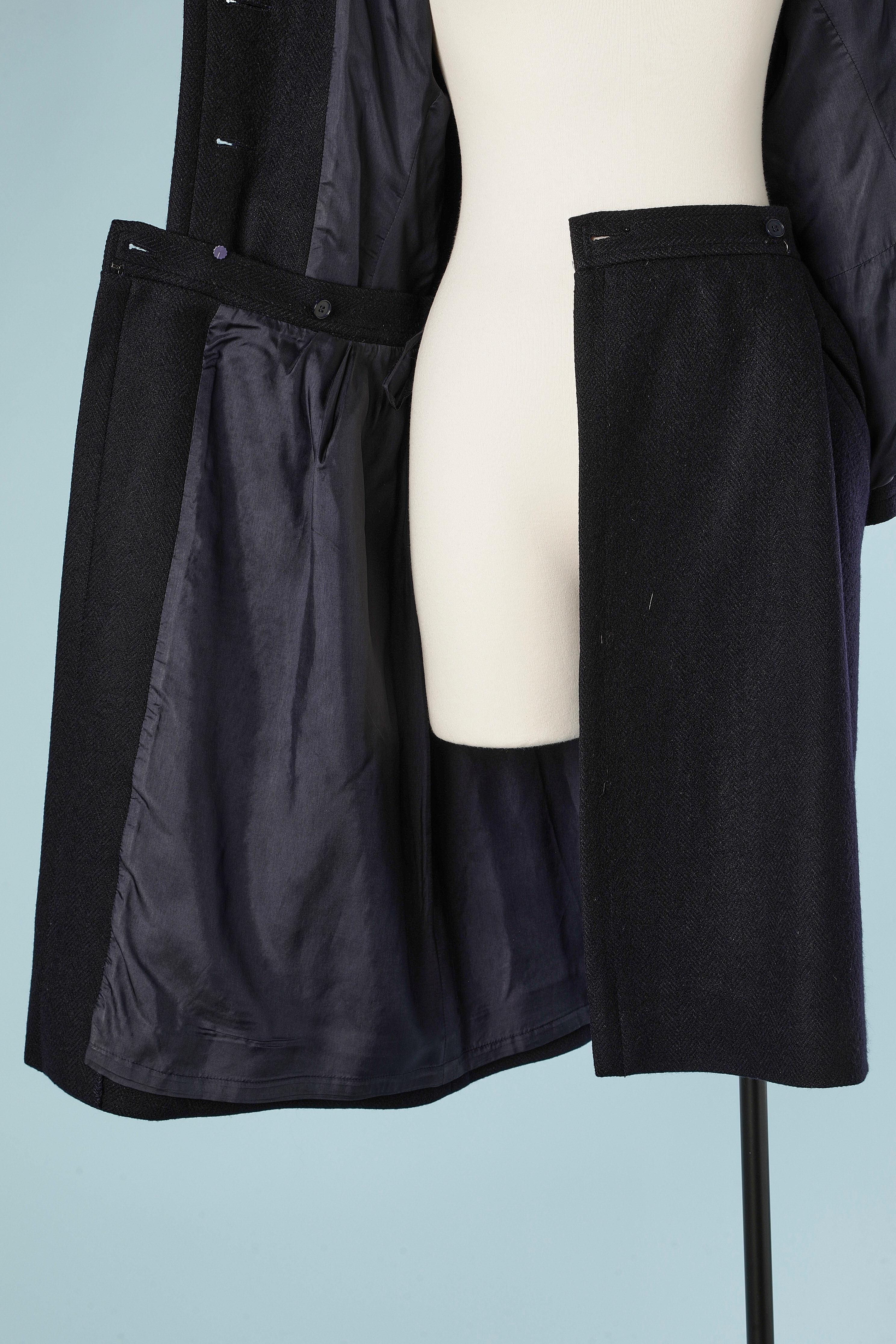 Combinaison jupe en laine et cachemire noire Yves Saint Laurent Rive Gauche  en vente 4