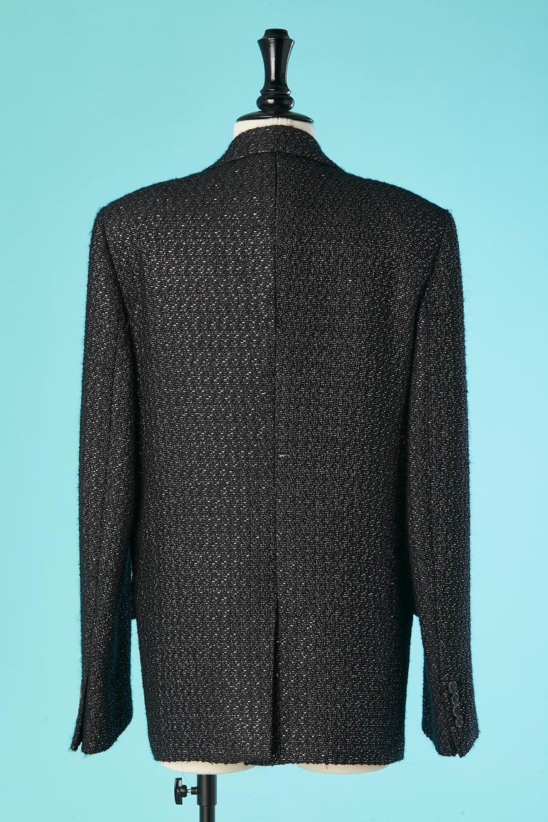 Black wool and silver lurex single breasted blazer Dior Homme by Hedi  Slimane For Sale at 1stDibs