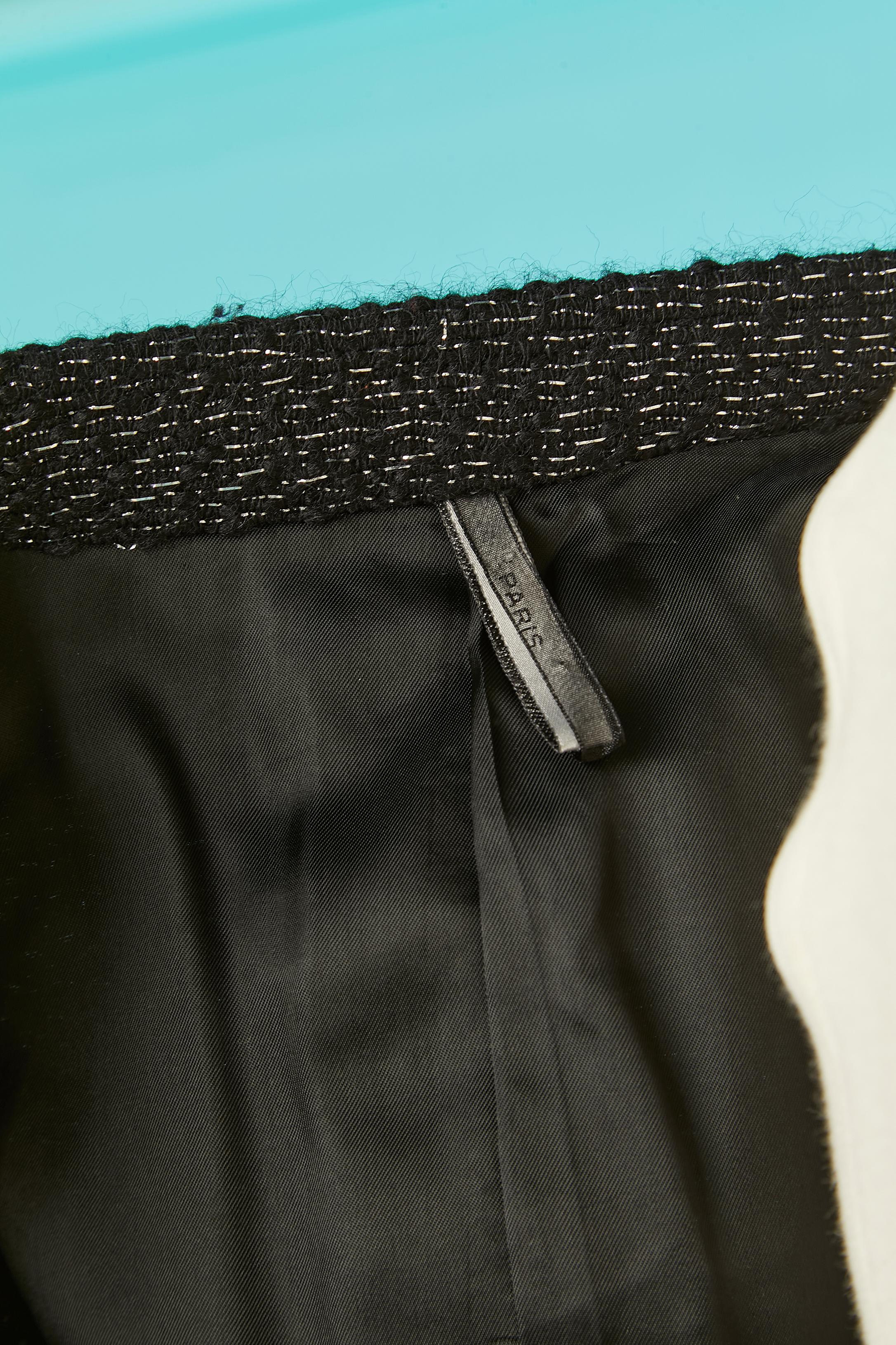 Blazer croisé en laine noire et lurex argenté Dior Homme by Hedi Slimane  en vente 3