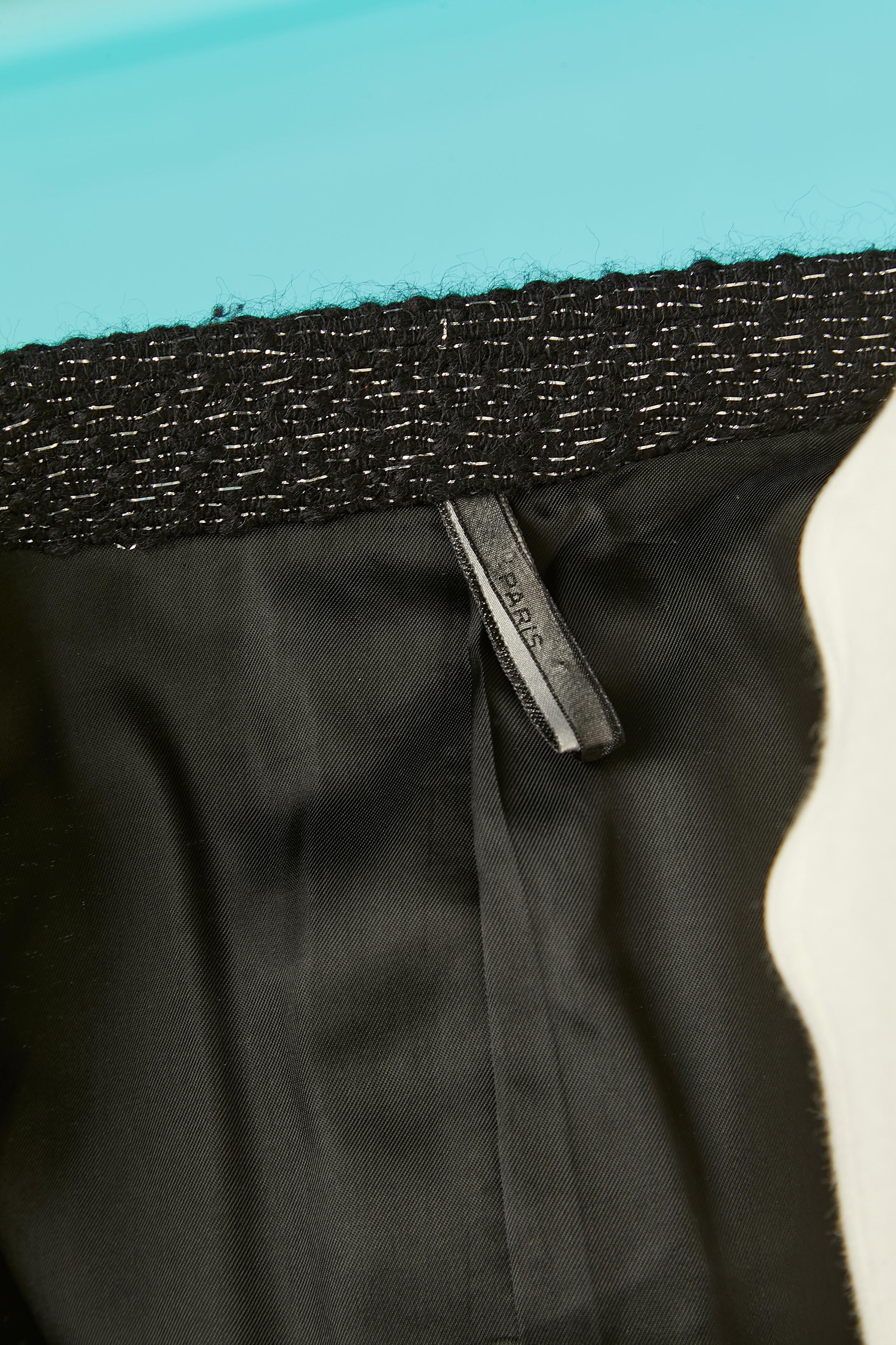 Black wool and silver lurex single breasted blazer Dior Homme by Hedi Slimane For Sale 4