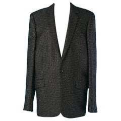 Black wool and silver lurex single breasted blazer Dior Homme by Hedi Slimane