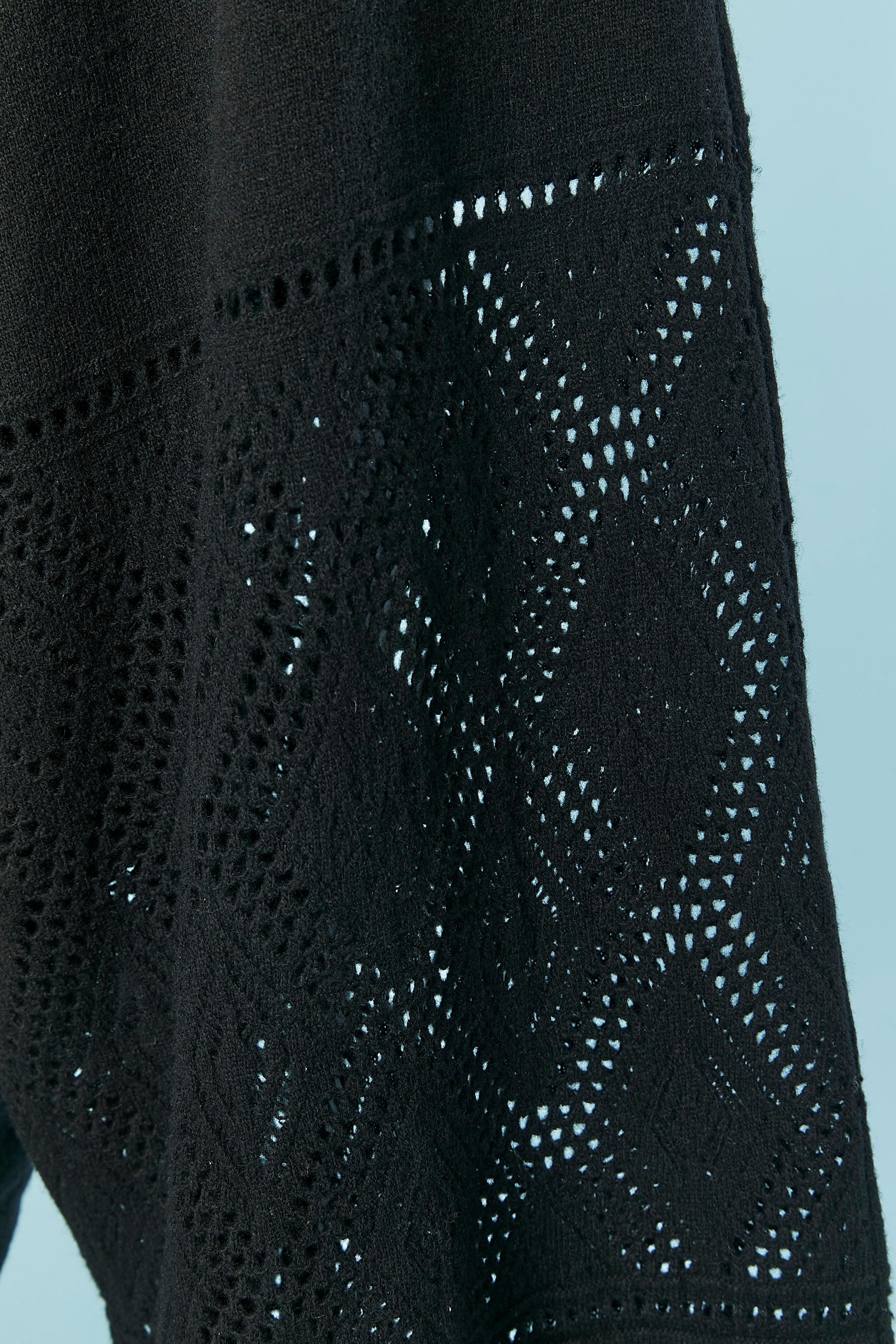 Pantalón ancho asimétrico de lana negra Y'S YOHJI YAMAMOTO. Negro en venta