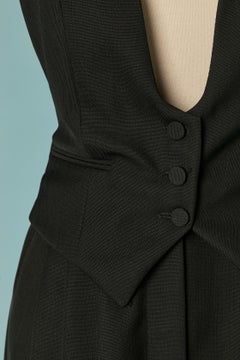 Tuta in lana nera senza schienale ALEXANDRE VAUTHIER