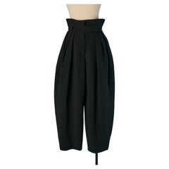 Kurze Ballonhose aus schwarzer Wolle ALEXANDRE VAUTHIER COUTURE