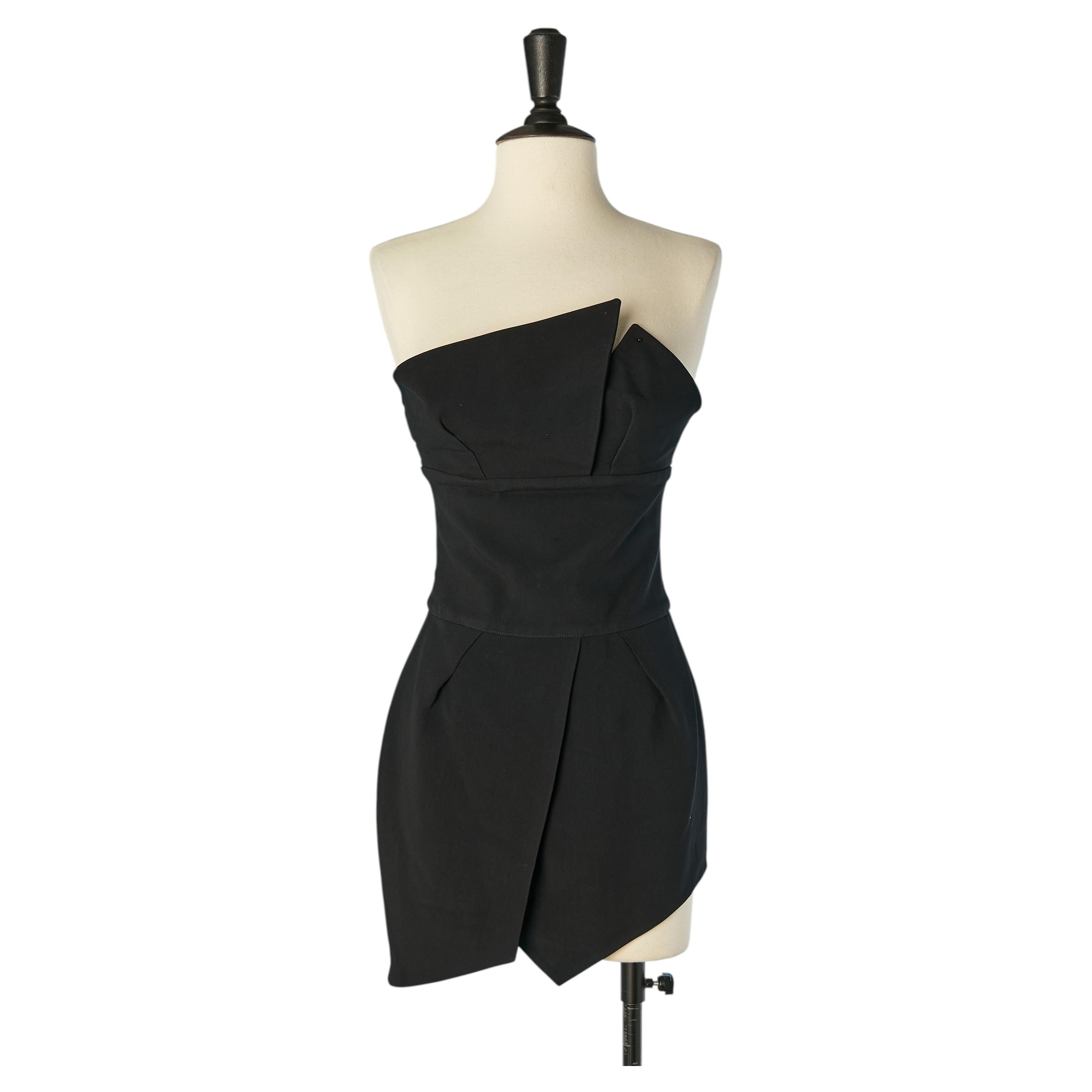 Black wool bustier mini dress ALEXANDRE VAUTHIER COUTURE