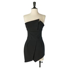 Black wool bustier mini dress ALEXANDRE VAUTHIER COUTURE