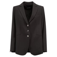 Black Wool Buttoned Blazer Size XXL