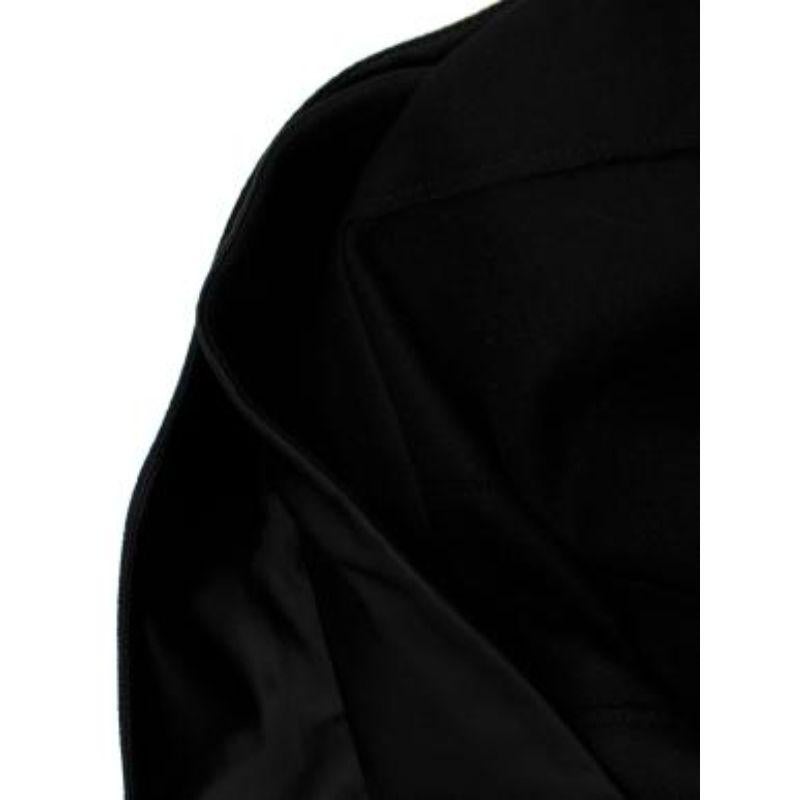 Black wool car coat For Sale 5