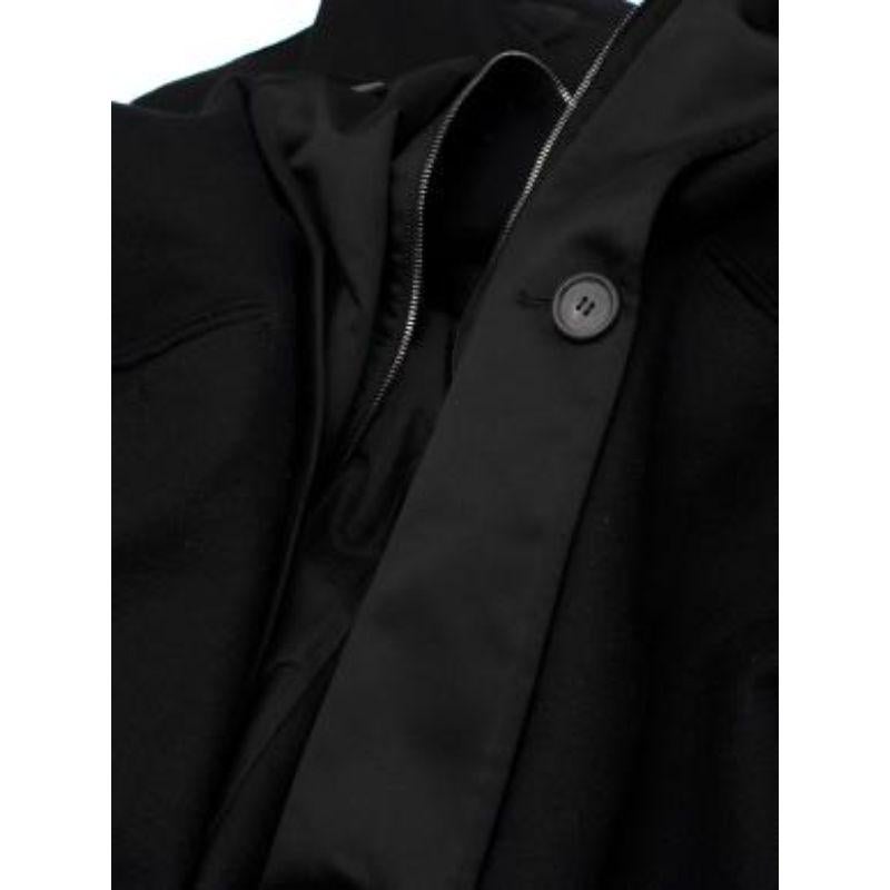 Black wool car coat In Excellent Condition For Sale In London, GB