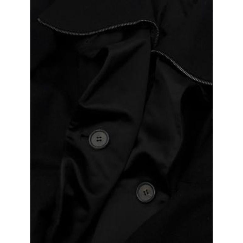 Black wool car coat For Sale 2