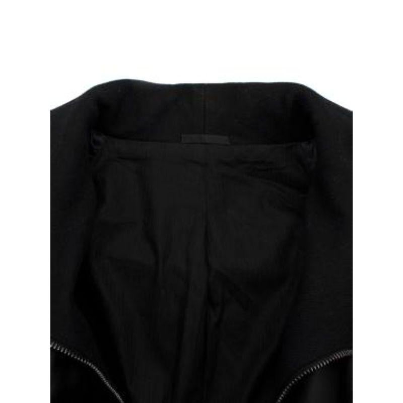 Black wool car coat For Sale 3