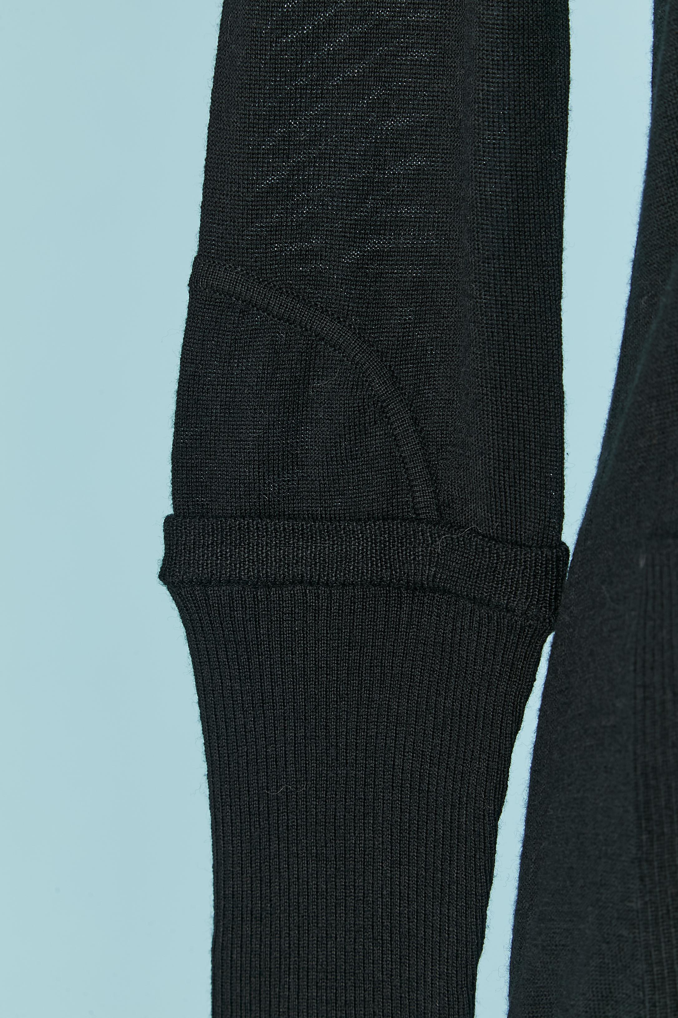 Women's Black wool cardigan BARBARA BUI Tricot New with tag For Sale
